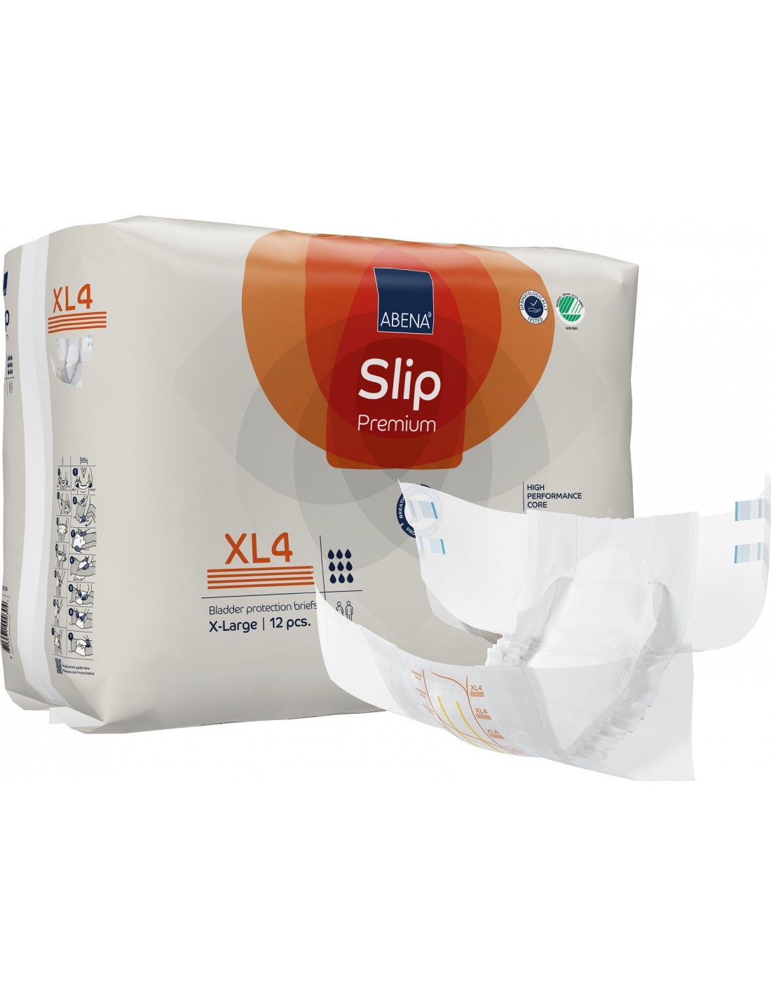 Abena Slip - Scutece incontinenta adulti premium - XL4 - 4000 ml - 12