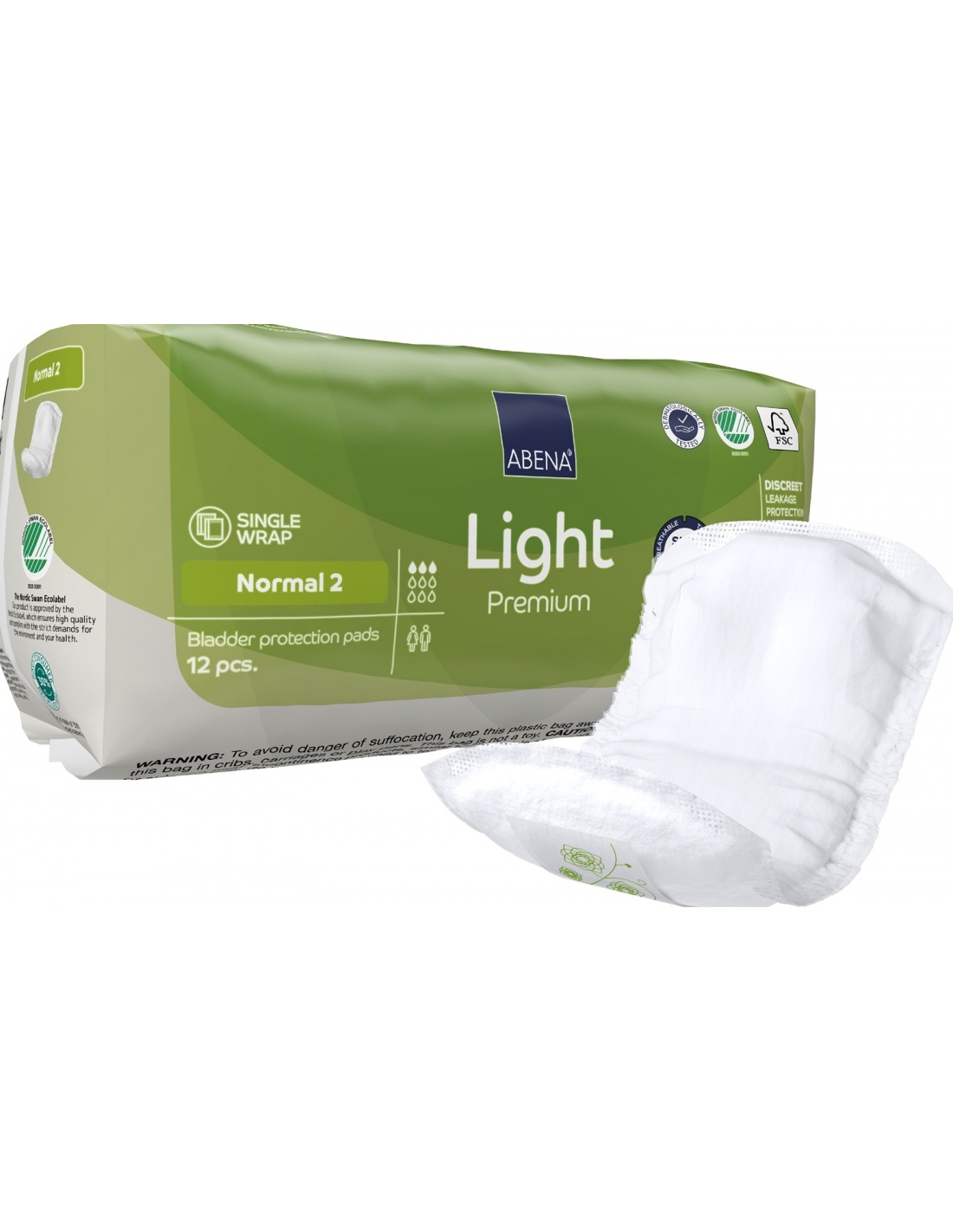 Abena Light Normal 2 - Absorbante anatomice - 12 buc