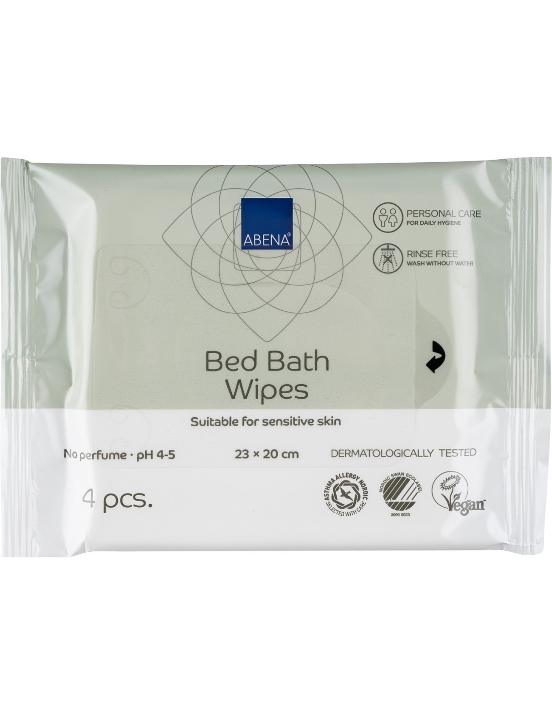 Servetele de baie pentru spalarea la pat - 23 x 20 cm - 4 buc