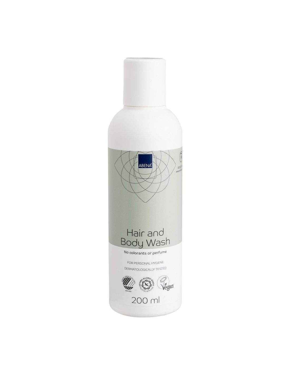 Gel de dus si sampon fara clatire - Abena - 200 ml