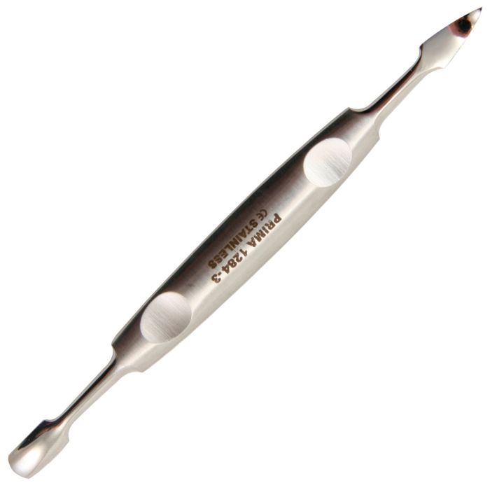 Chiureta PRIMA cu 2 capete, pentru manichiura si pedichiura, inox, 12cm
