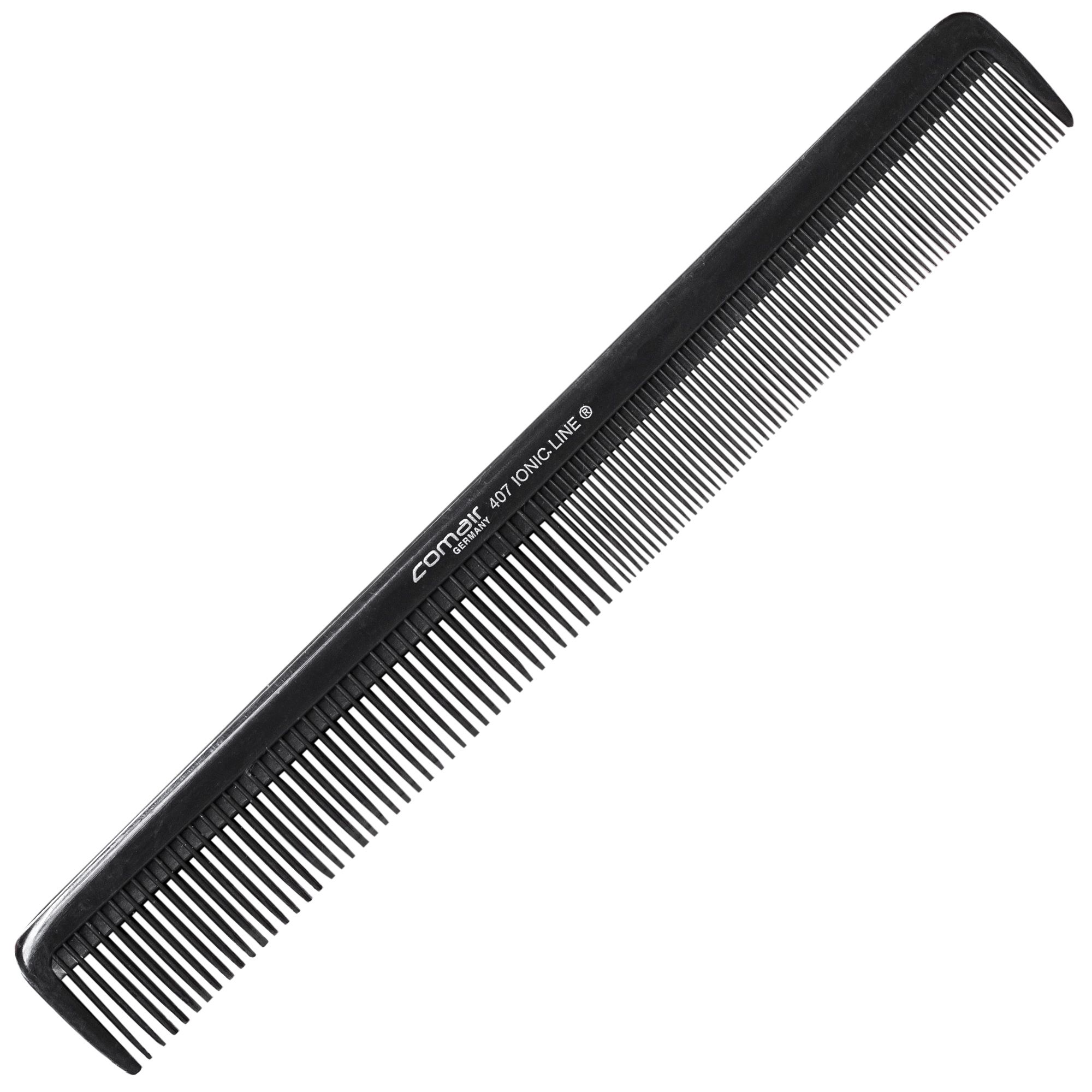 Pieptene ionic antistatic pentru barbati, din plastic, negru, 21 cm, uz profesional si personal