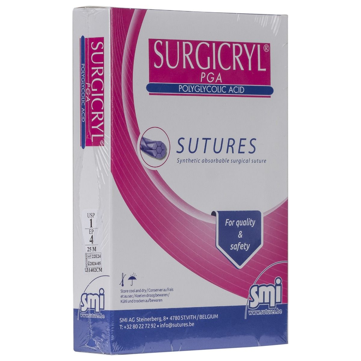 Fir de sutura resorbabil, PGA USP 1, rola 25 m
