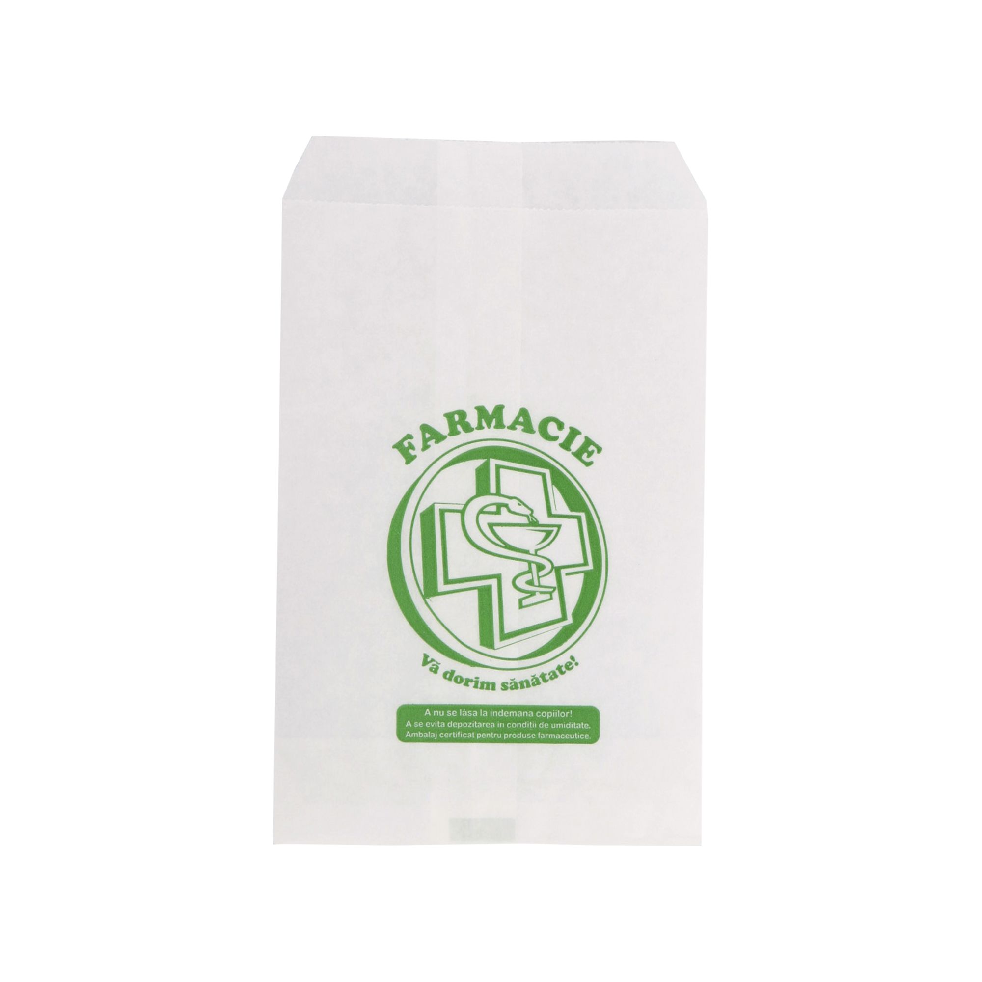 Pungi hartie farmacie 100 buc L 18+6 x 29 cm