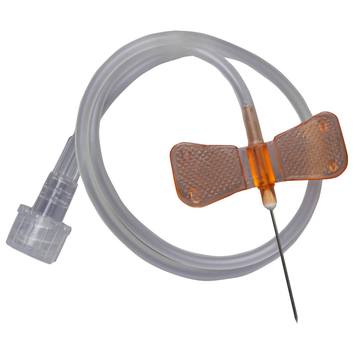 Microperfuzoare sterile (fluturasi) cu ac 25G - portocalii - 100 bucati