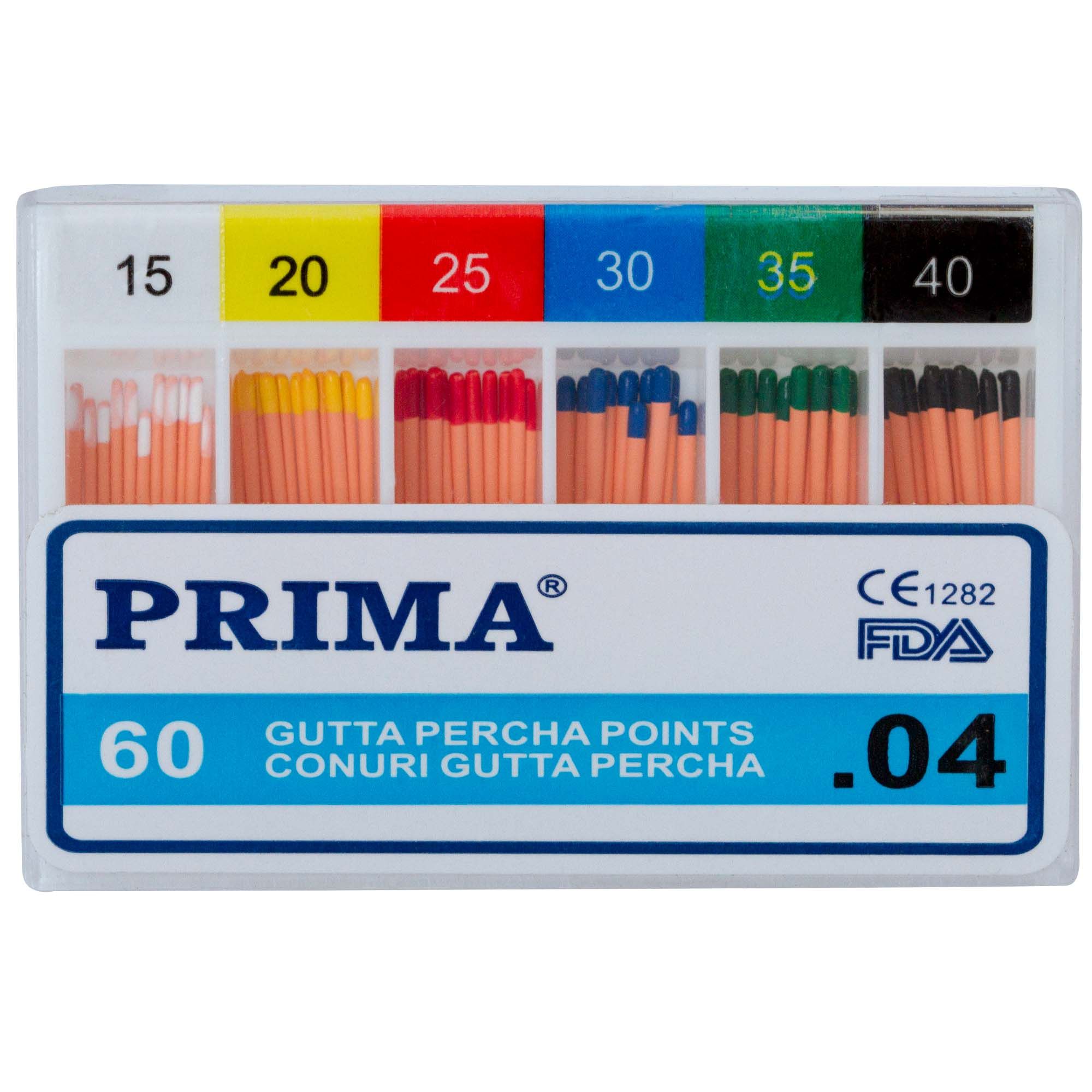 Conuri Gutaperca .04, PRIMA, nr.15-40, diverse culori, 60 bucati