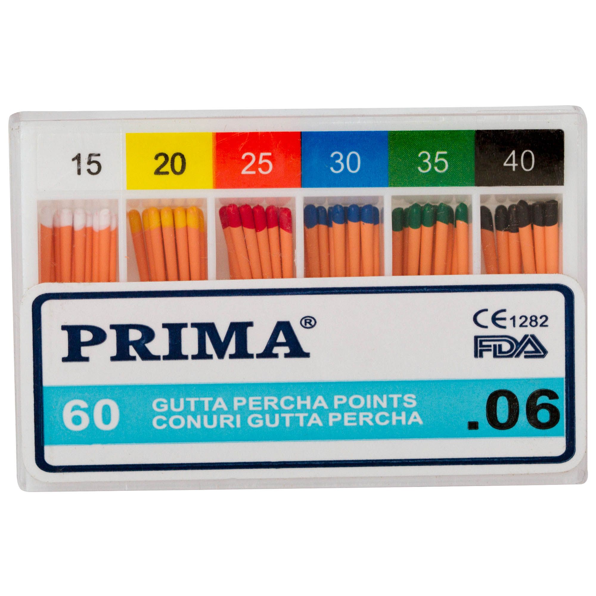 Conuri Gutaperca .06, PRIMA, asortate, nr.15-40, 60 bucati
