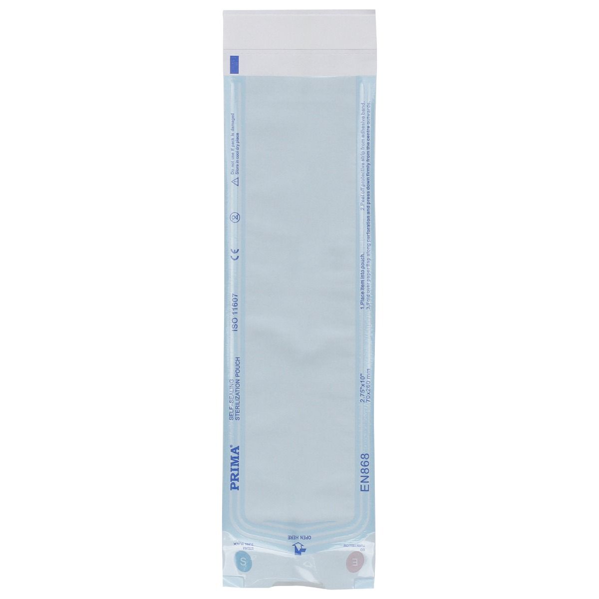 Pungi autosigilante sterilizare 70x260mm, PRIMA, indicator Autoclav/EO, 200 bucati
