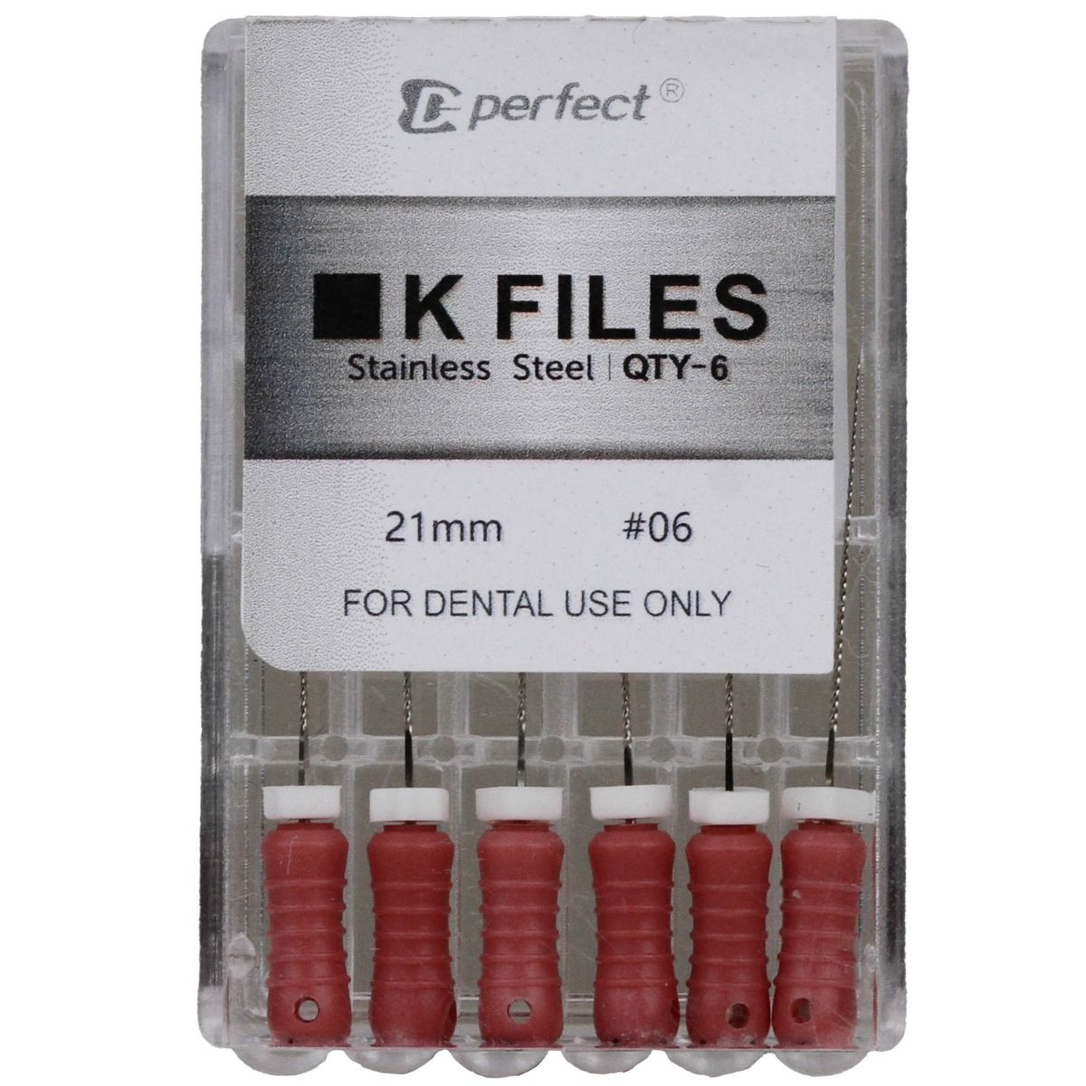 Ace K-FILES KERR roz, marimea #06, lungime 21mm, 6 bucati