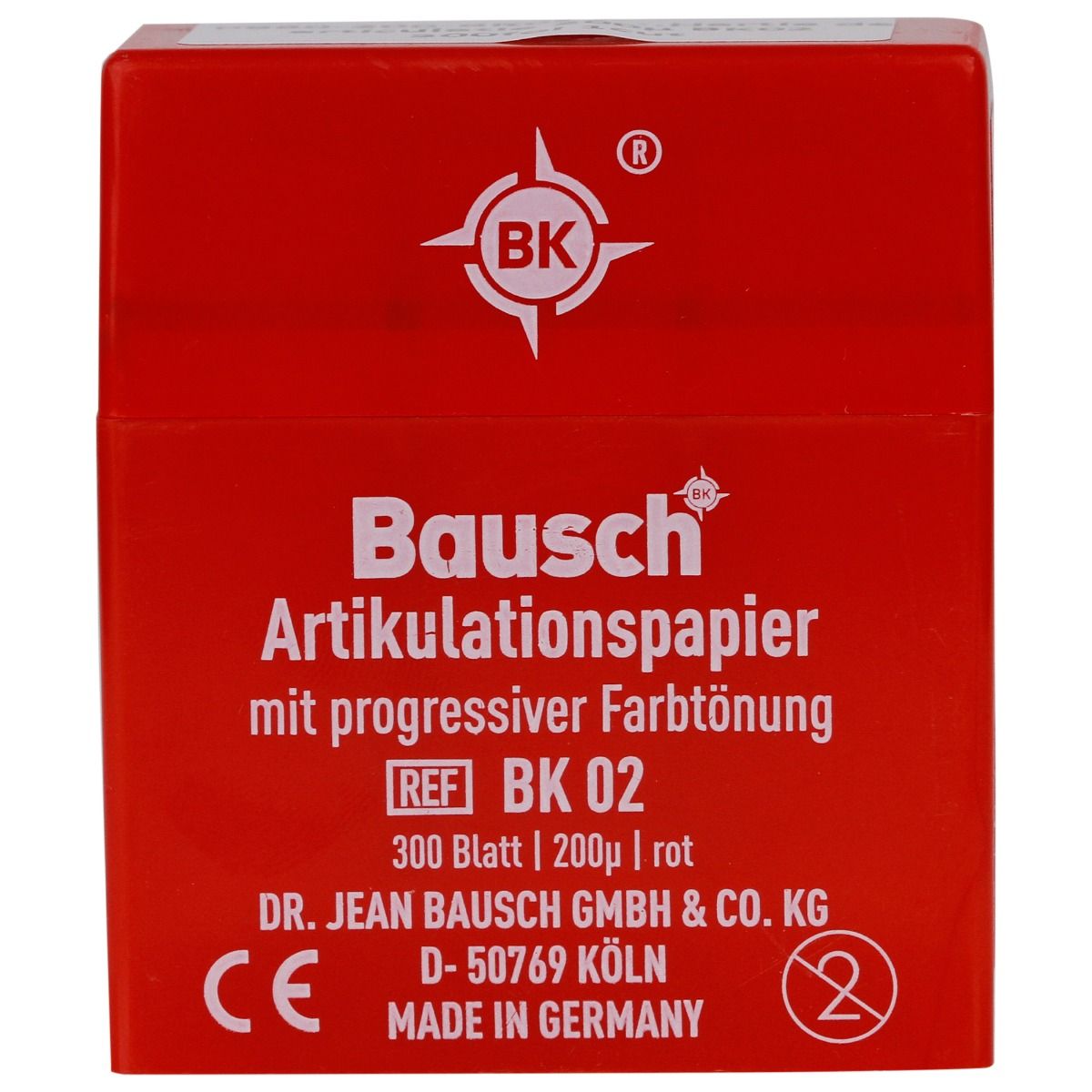 Hartie articulatie dreapta, 200 microni, rosu progresiv, in dispenser, 300 foi