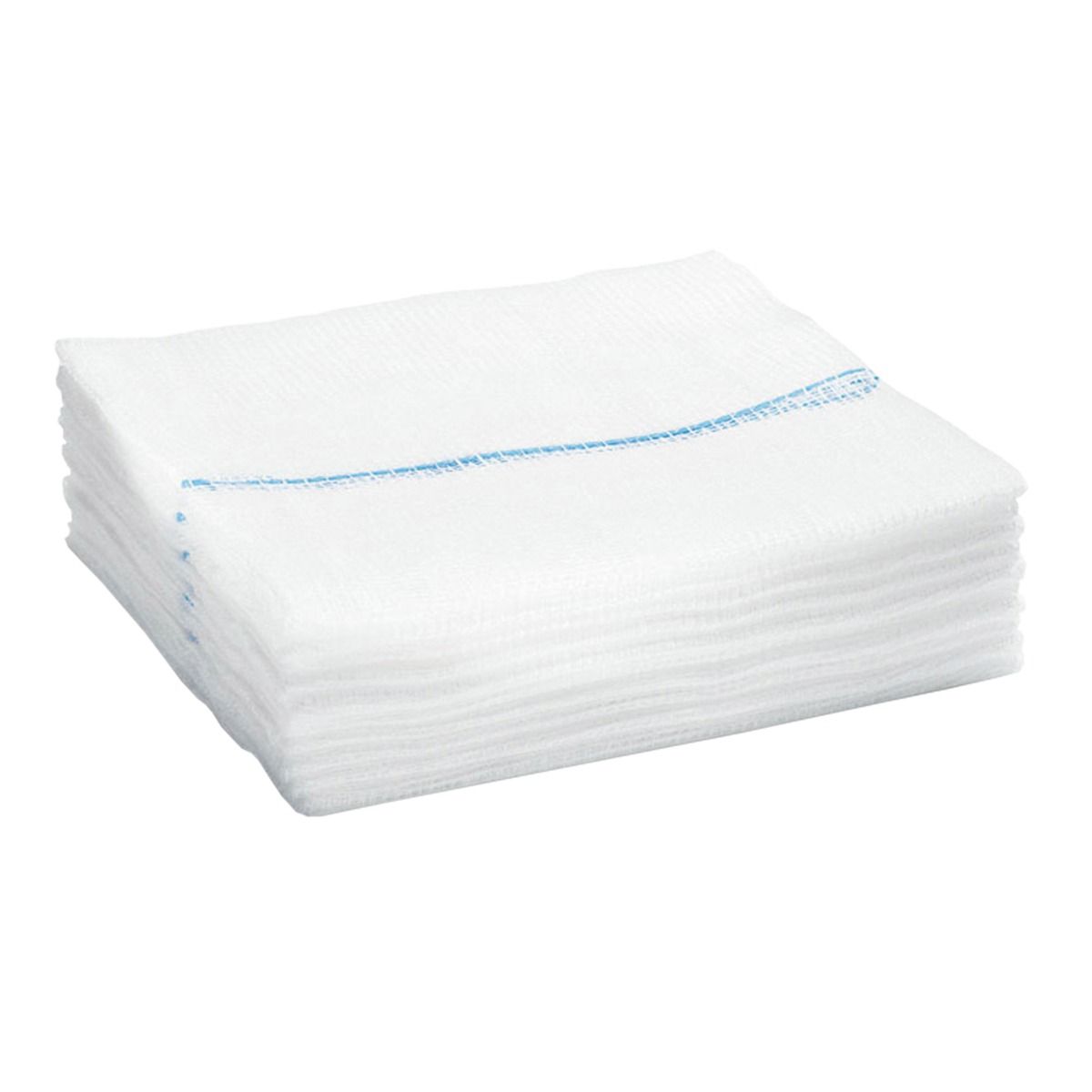 Comprese sterile cu fir radioopac pentru proceduri chirurgicale, 10 x 10 cm, 12 straturi, 10 bucati, albe