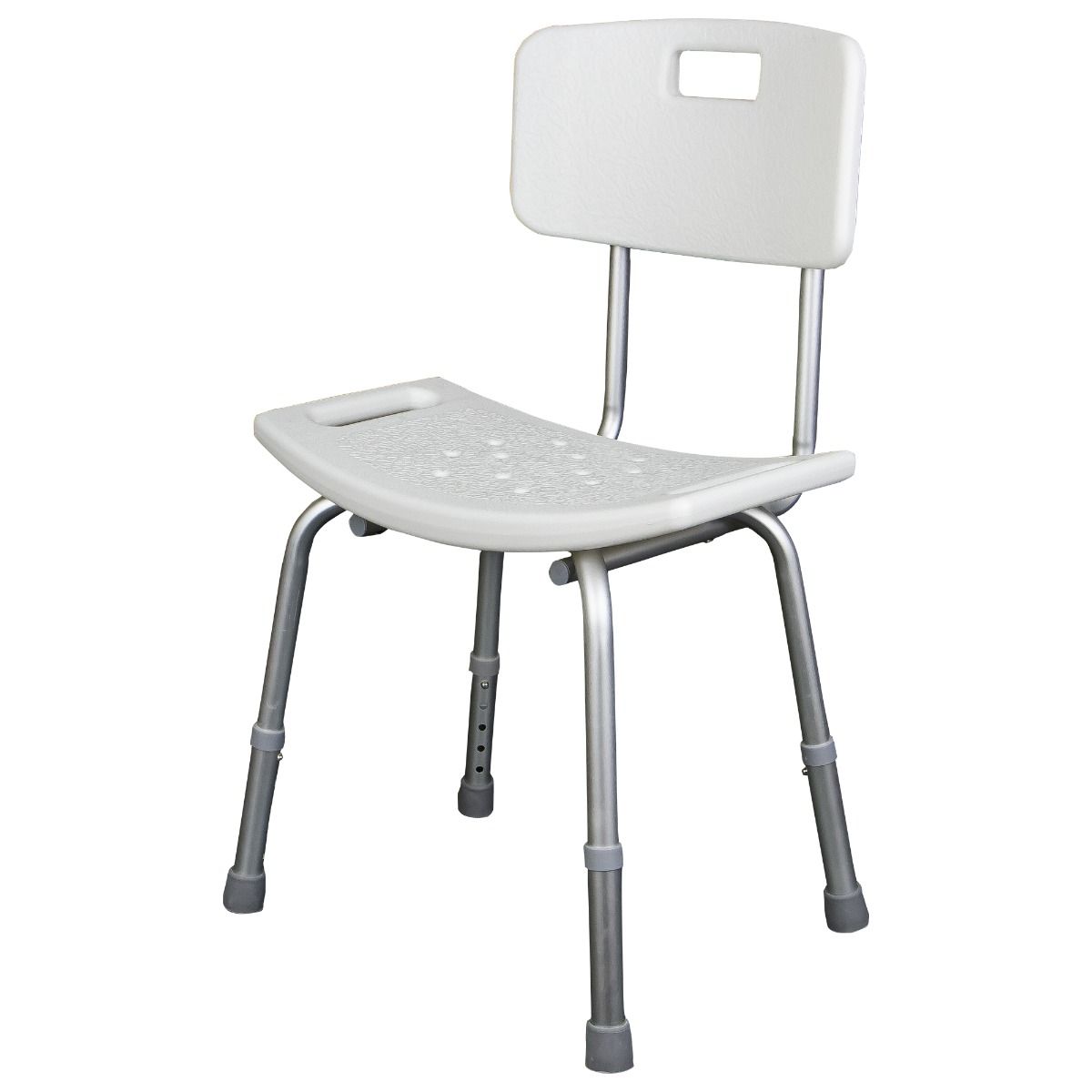 Scaun de baie cu spatar JL798L, PRIMA, ajustabil, antialunecare, suport 100 kg