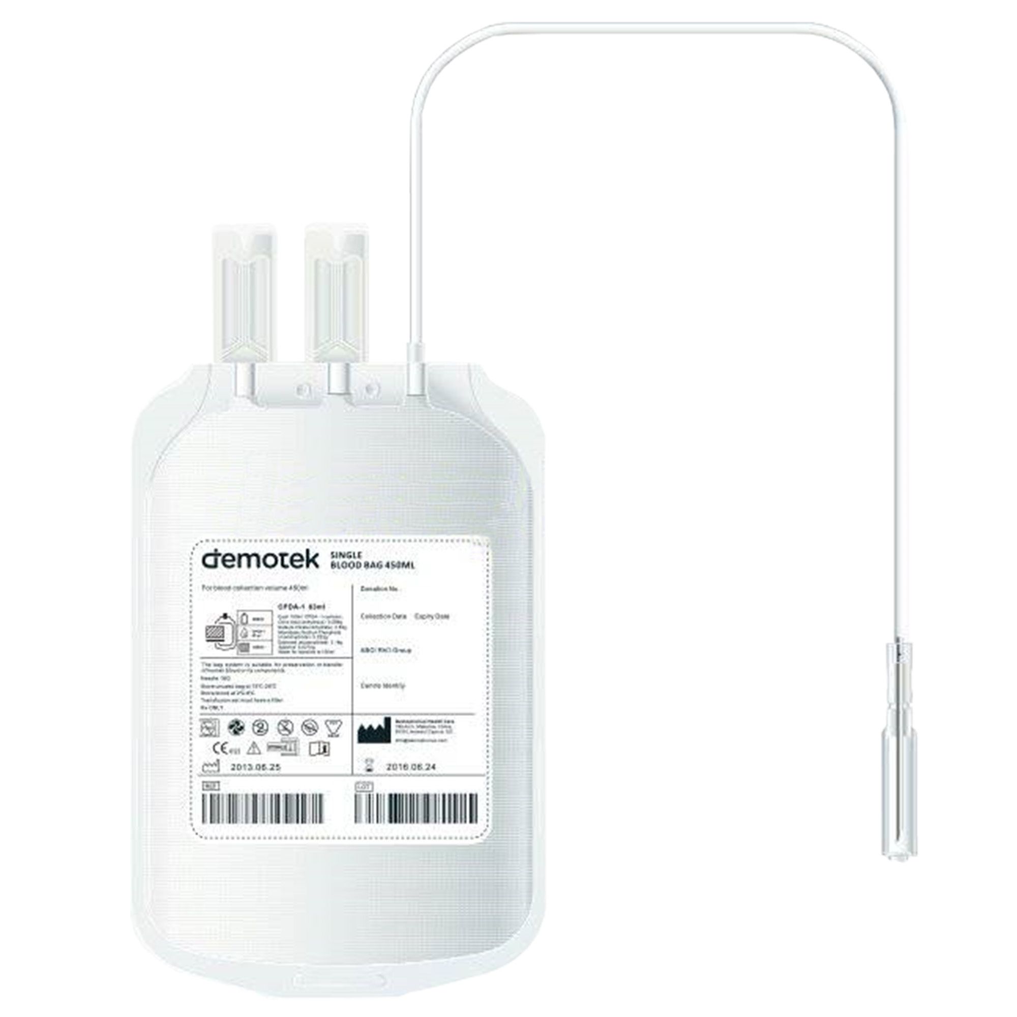 Punga recoltare sange, 250ml cu ac 16G si anticoagulant CPDA-1, de unica folosinta, sterila