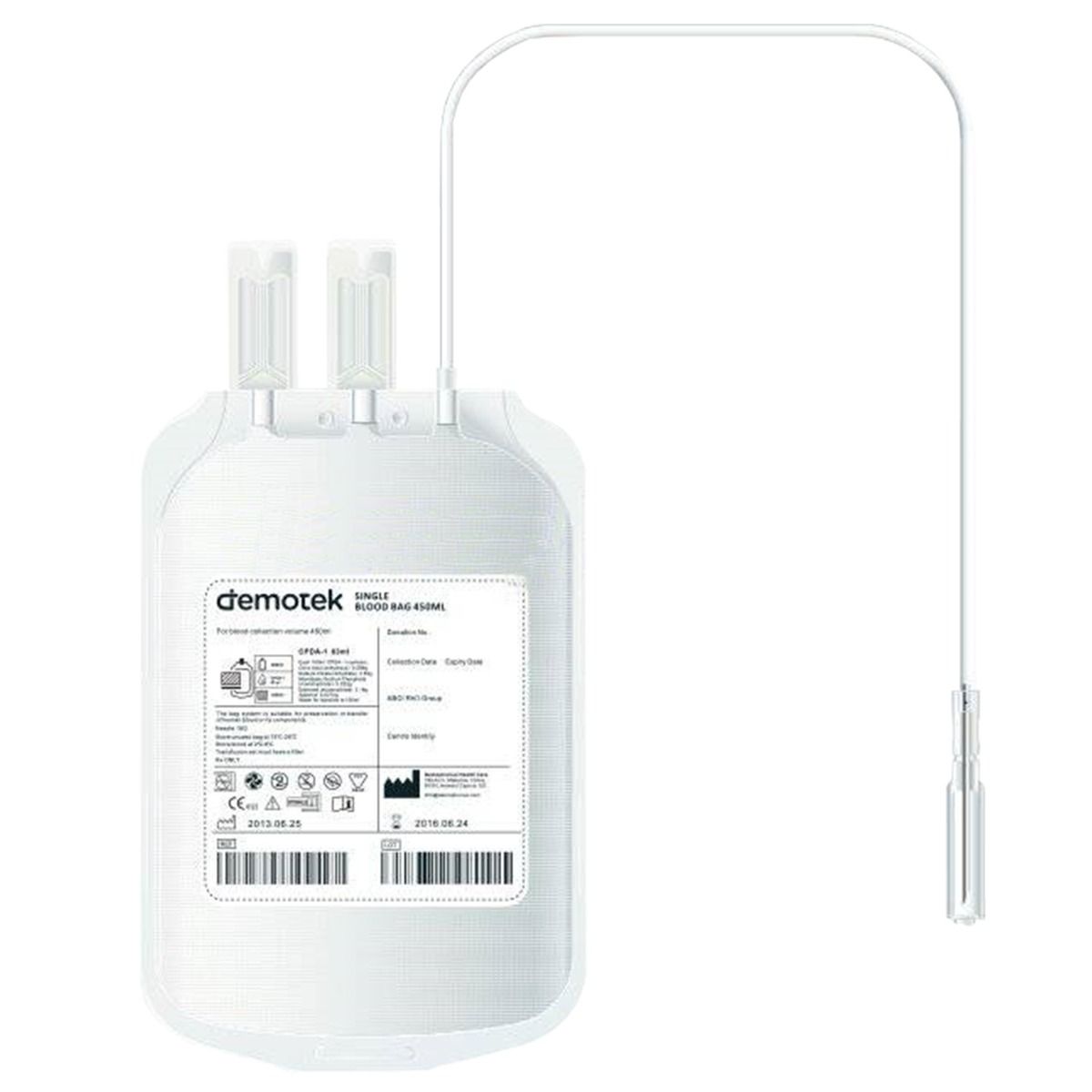 Punga recoltare sange, 450ml cu ac 16G si anticoagulant CPDA-1, de unica folosinta, sterila