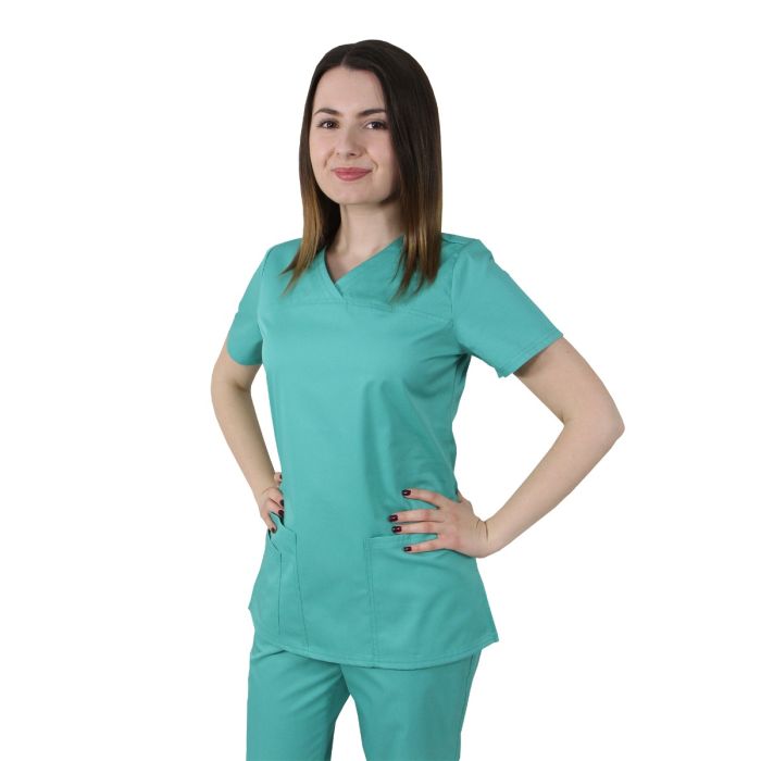 Bluza dama TINA Premium verde deschis - Uniforma Medicala