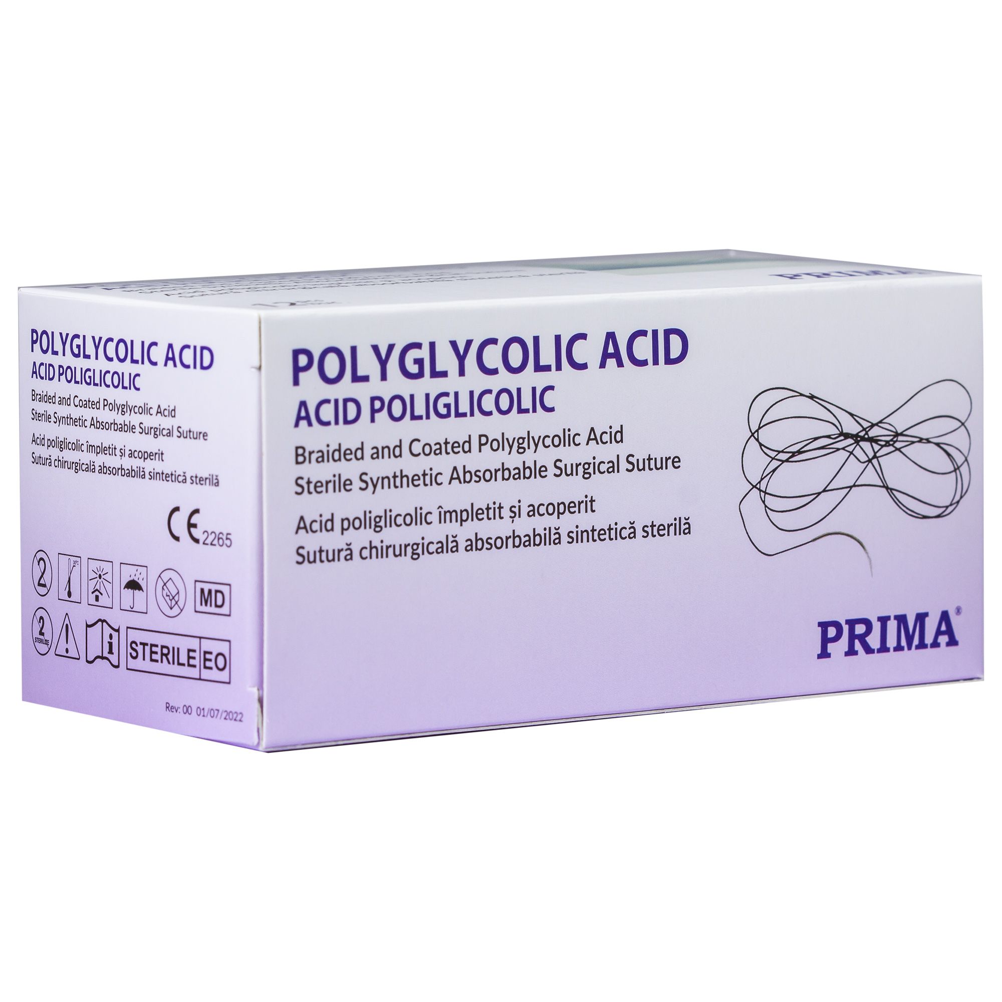 Sutura chirurgicala acid poliglicolic PRIMA 150cm fara ac USP 2/0