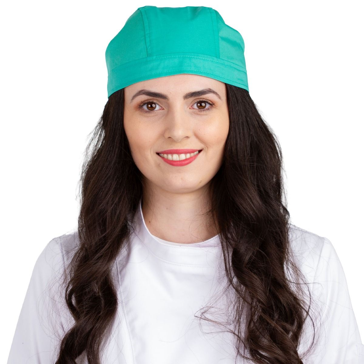 Boneta Lee Premium, cu legaturi, tercot 170g/m2, verde deschis