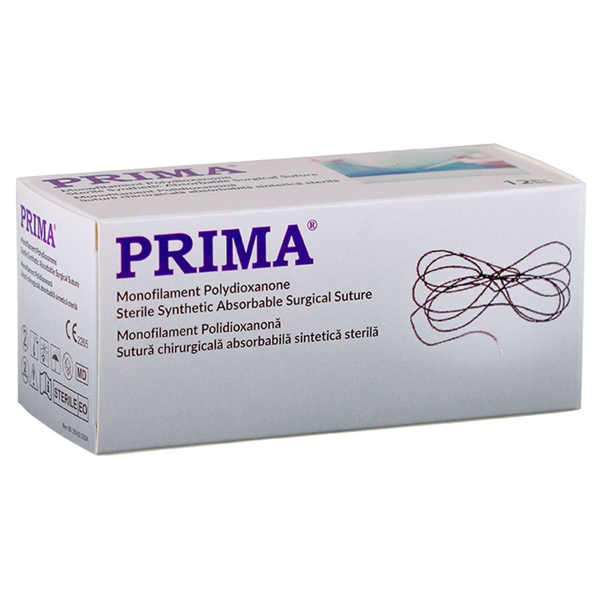 Sutura chirurgicala polidioxanona PRIMA 75cm ac varf triunghiular 1/2 36mm USP 0