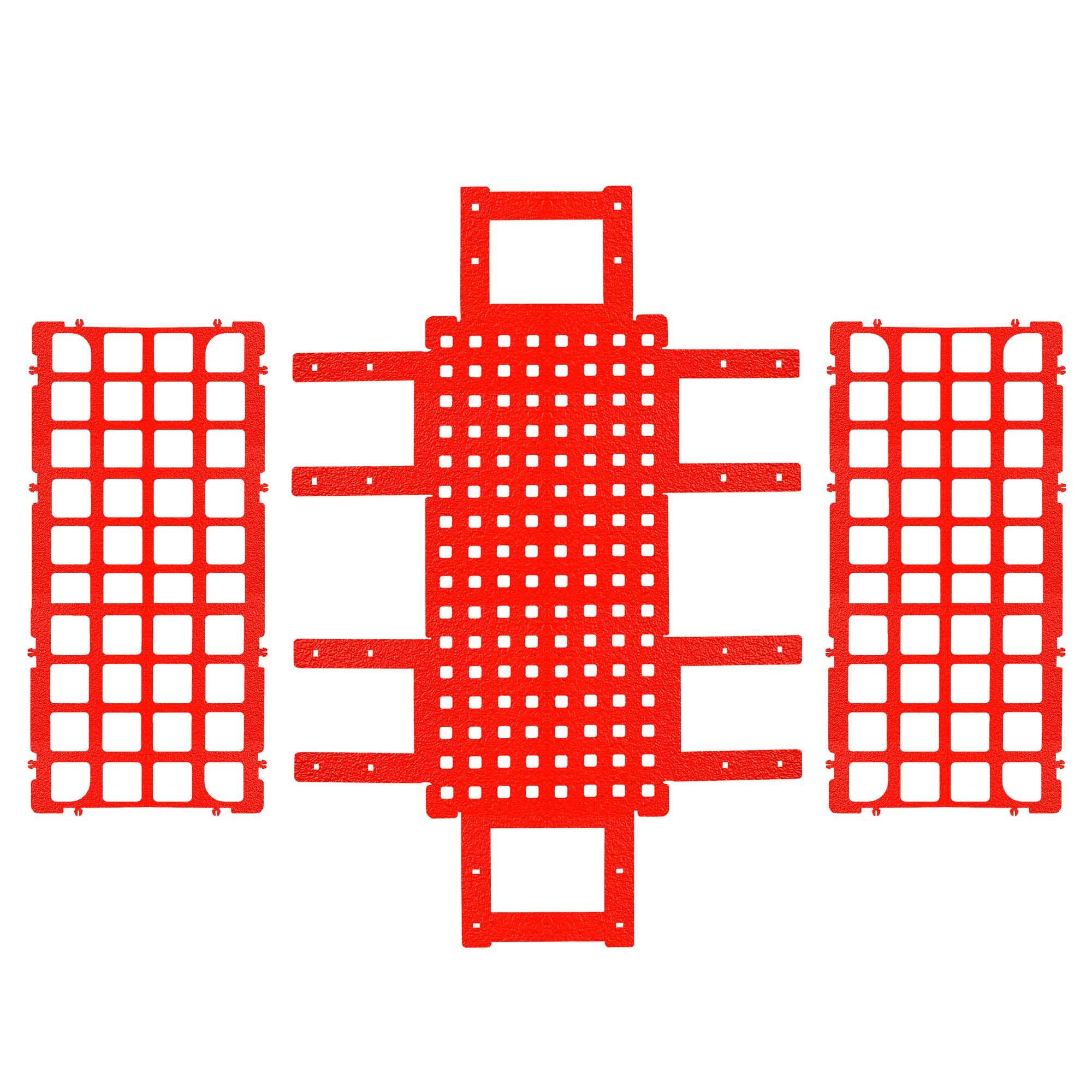Suport din polipropilena pentru eprubete, rosu, 40 pozitii Ø 18-20 mm, 160×275×70 mm