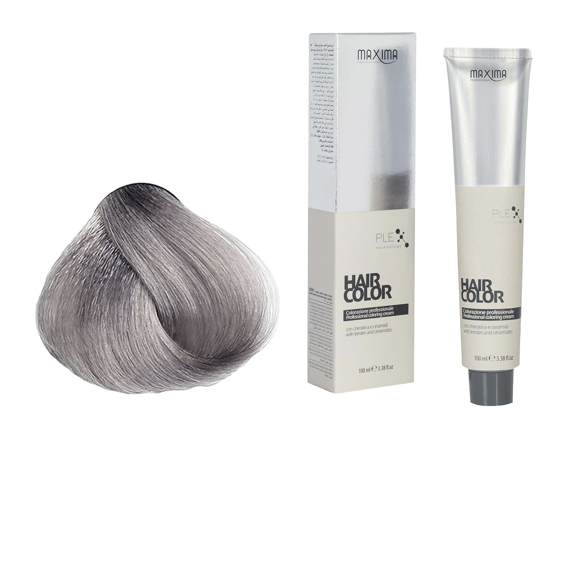 Vopsea profesionala de par, 10.11 Blond cenusiu deschis intens, MAXIMA, 100ml
