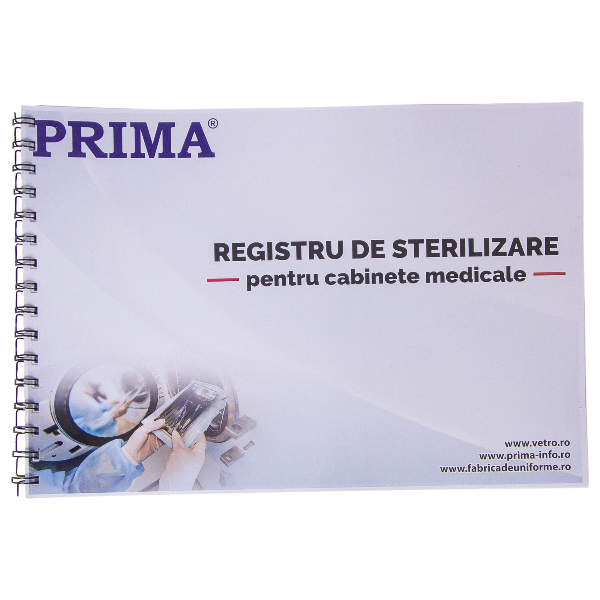 Registru medical sterilizare pentru cabinte, PRIMA, A4, 50 file