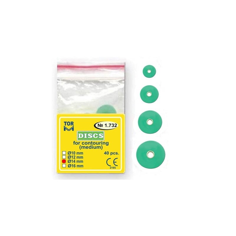 Discuri pentru finisat compozit 12mm Medium Green 40 bucati TorVM