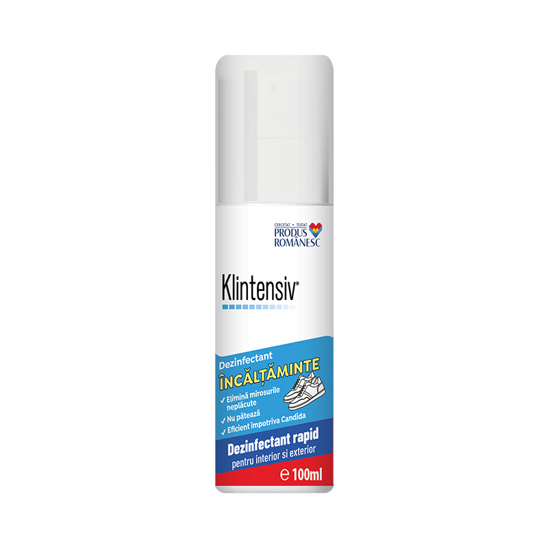 Klintensiv Dezinfectant spray pentru interiorul și exteriorul încălțămintei