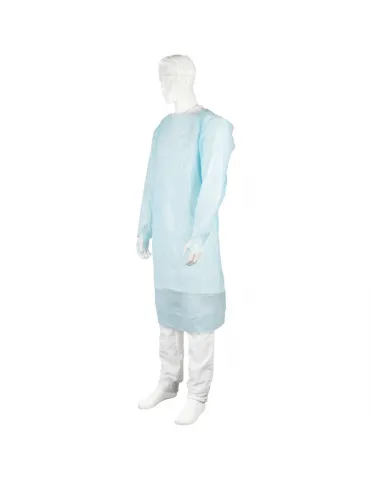 ABENA - Sort CPE cu maneci lungi si orificii pentru degete - Albastru - 120 x 112 cm - 20 buc