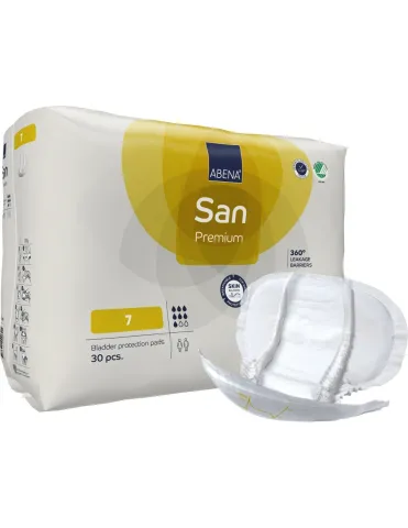 Abena San - 7 - Premium, Absorbante anatomice incontinenta - 2100 ml - 30 buc