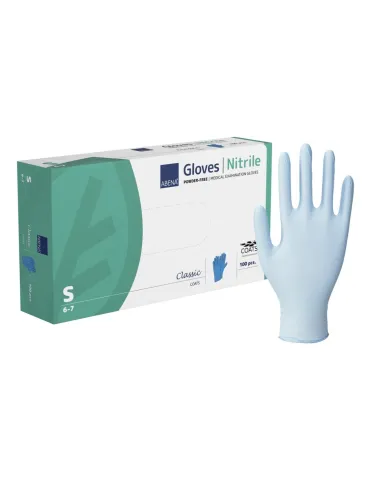 Manusi de examinare nitril cu fibre naturale de ovaz - albastre - 100 buc