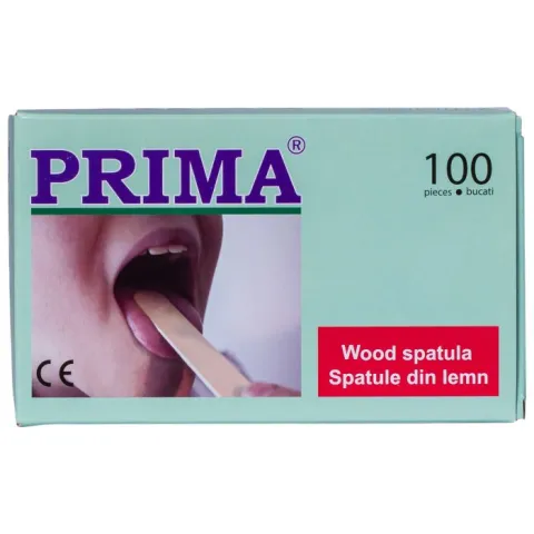 PRIMA Spatule Lemn Mare Neambalata (Abeslang) 150 x 18 x 1.6 mm 100buc