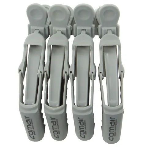 Clipsuri PRIMA, de plastic, pentru suvitelor, gri, 11.5 cm, 4 bucati