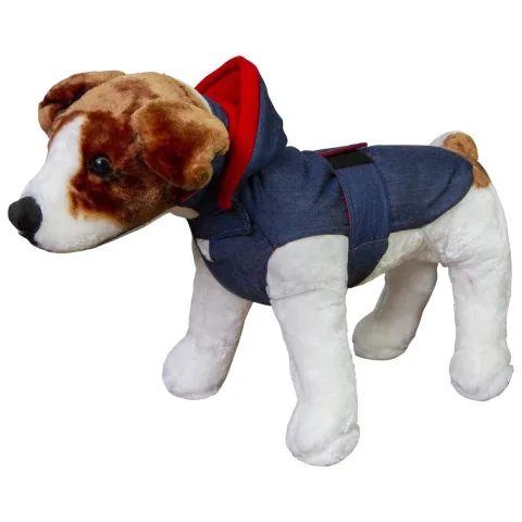 Geaca animale captusita cu polar rosu 27cm