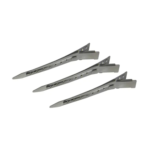 Clame de par banda pentru coafuri, profesionale, din otel, 90 mm, 12 bucati