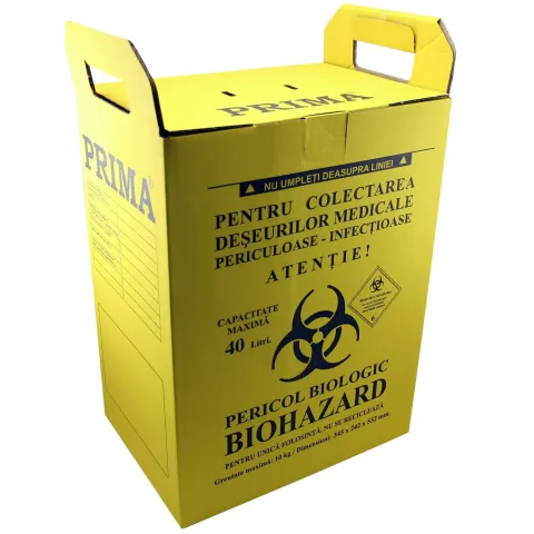 Cutie incinerare deseuri infectioase 40litri - 1 bucata