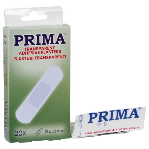 Plasturi transparenti PRIMA, 19x72mm, 20 bucati