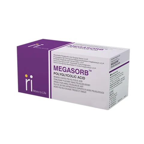 Sutura acid poliglicolic 70 cm, resorbabila, ac rotund 1/2, 30mm, USP 3/0, 12 bucati