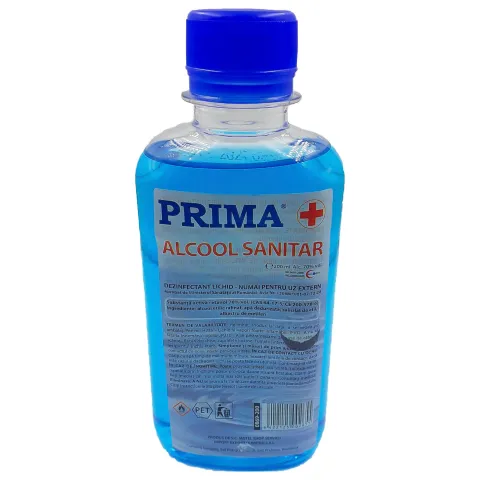 Spirt medicinal PRIMA 70% alcool sanitar, 200ml PET - dezinfectant biocid