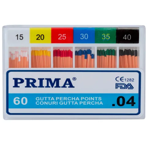 Conuri Gutaperca .04, PRIMA, nr.15-40, diverse culori, 60 bucati