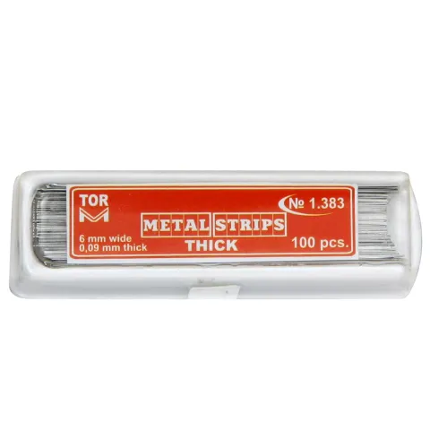 Stripuri metalice pentru protectie dinti, 6x50mm - 100 bucati