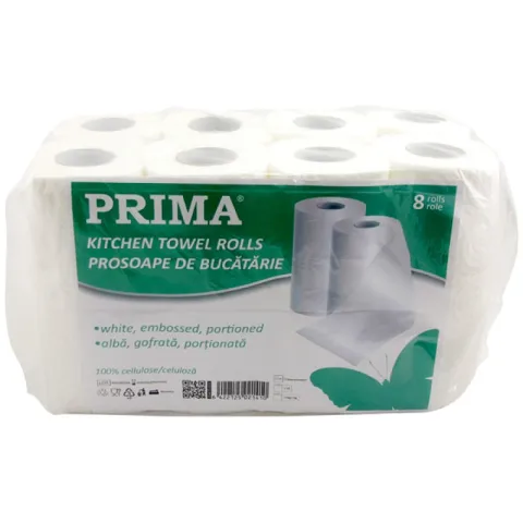 Prosoape hartie, servetele, PRIMA, 2 straturi, 22cmx12m, 8 role/set
