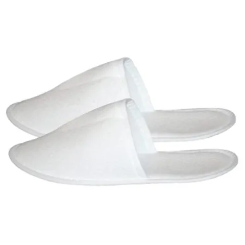 Papuci de unica folosinta frotir cu talpa EVA, inchisi in fata, albi, 28 cm, PRIMA, 10 perechi