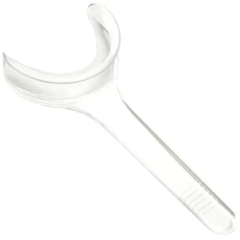 Departator bucal PRIMA cu maner, transparent, plastic autoclavabil 134°C, diverse marimi, 1 pereche
