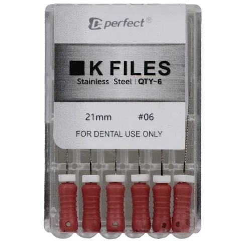 Ace K-FILES KERR roz, marimea #06, lungime 21mm, 6 bucati