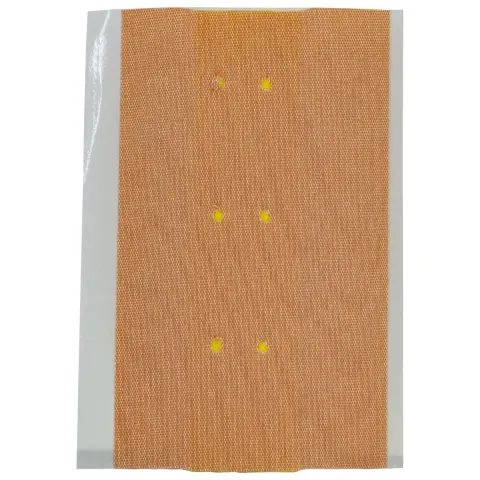 Plasturi cu Rivanol 0.1%, adezivi, sterili, 6x10 cm, din panza, nude, 5 bucati