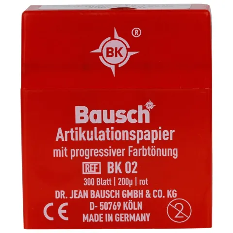 Hartie articulatie dreapta, 200 microni, rosu progresiv, in dispenser, 300 foi