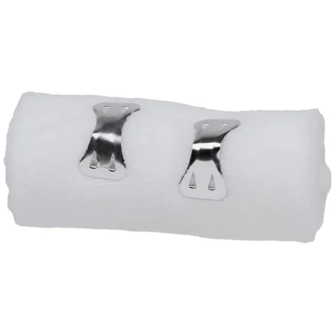 Fasa elastica pansament, PRIMA, cu cleme, 15cmx5m
