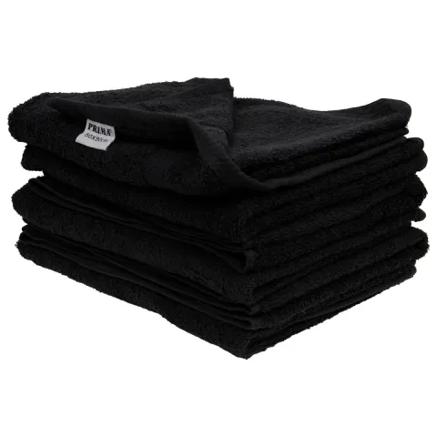 Set 6 prosoape baie, PRIMA, bumbac 100%, 50x90cm, 600g/m2, negre