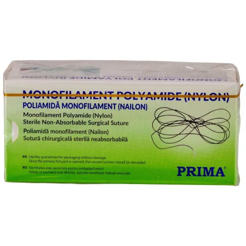 Sutura chirurgicala nylon PRIMA 75cm ac rotund 1/2 20mm USP 2/0