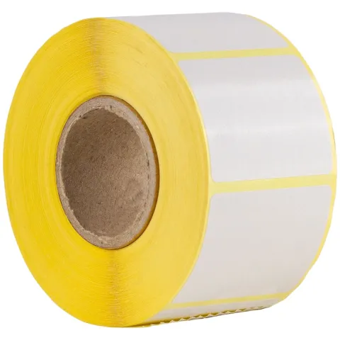 Etichete autoadezive albe 50x40 mm, hartie, 1000 bucati/rola, pentru imprimare termica si cu ribbon